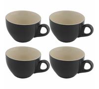 myGrtfam Porcelain Espresso Cup Set 4 Pieces, Espresso Shot Cup, Demitasse Cup, Microwave Dishwasher 270ml/9 Oz, Gray