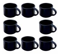 myGrtfam Porcelain Espresso Cup Set 8 Pieces, Espresso Shot Cup, Demitasse Cup, 270ml/9 Oz, Solid Blue