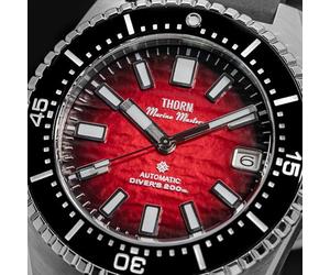 MyGUL Thorn Fully Automatic Nh35a Mechanical Movement 316L Stainless Steel Sapphire Watch Mirror Transparent Back Cover 20BAR Water