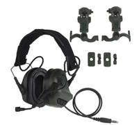 MyHaing Electronic Earmuffs Headset Sound Pickup Noise Reduction Headphone Helmet Head Mounted Dual Use+PTT
