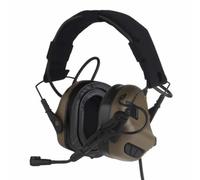 MyHaing Electronic Earmuffs Headset Sound Pickup Noise Reduction Headphone Helmet Head Mounted Dual Use+PTT