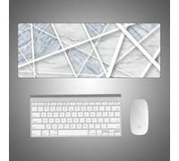 MyHaing Multi Specification Mousepad Desk Work Pad Irregular Straight Lines E-Sports Non-Slip Rubber Base Textured Wear-Resistant Mouse Mat AA-017-C