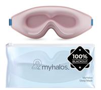 MyHalos 3D Sleep Mask - Sleeping Eye Masks for Sleep - 100% Blackout Sleeping Mask for Women, Men & Side Sleepers - Zero Pressure - Award Winning Design, Eyelash Friendly & Breathable, Peach