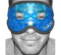 MyHalos Gel Eye Mask - Reusable Cooling Eye Mask with Adjustable Straps - Cold Mask for Puffy Eyes, Dark Circles and Hangovers - Eyes Ice Pack Compress for Sinus, Headaches & Puffiness, Blue (1-Pack)