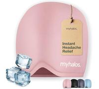 MyHalos® Migraine Relief Cap - Wearable Ice Pack Cold Wrap Hat -Reusable Cold Therapy Headache Cap & Migraine Cap, for Tension Headache Relief & Sinus Pressure - Head Compress (Pink)