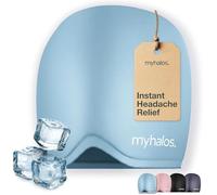 MyHalos® Migraine Relief Cap - Wearable Ice Pack Cold Wrap Hat -Reusable Cold Therapy Headache Cap & Migraine Cap, for Tension Headache Relief & Sinus Pressure - Head Compress (Light Blue)
