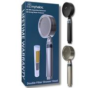 MyHalos® Shower Filter for Hard Water UK - High Pressure Filter Shower Head Set (no Hose) to Reduce Chlorine, Water Softener - Easy to Install Power Filtered Showerhead (Chrome)