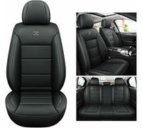 MYHAZCVD Universal Leather Car Seat Covers for Bmw 8Er G14 2.Gen Cabriolet Convertible Roadster 2018-2022,5-seater Accessories Black