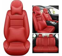 MYHAZCVD Universal Leather Car Seat Covers for Chrysler 300C PT Cruiser Grand Voyager Sebring ，5-seater Accessories Red