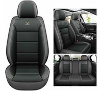 MYHAZCVD Universal Leather Car Seat Covers for Dacia Duster/Lodgy/Logan/Nova/Sandero/Shifter/So，5-seater Accessories Black and gray