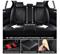 MYHAZCVD Universal Leather Car Seat Covers for Dodge Journey Ram 1500 Ram Durango Freemont Journey Ram，5-seater Accessories Black body with red edges