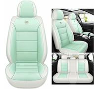 MYHAZCVD Universal Leather Car Seat Covers for Ford Focus Mondeo Mk3 Mk4 Ranger C-Max Fusion，5-seater Accessories Green