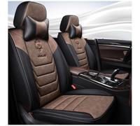 MYHAZCVD Universal Leather Car Seat Covers for Jaguar S-Type Xk Xe Xf Xj C-X75 C-Type E-Type，5-seater Accessories Brown