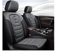 MYHAZCVD Universal Leather Car Seat Covers for Land Rover Dc100 Freelander 2 Discovery Vision Evoque，5-seater Accessories Gray