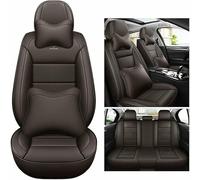 MYHAZCVD Universal Leather Car Seat Covers for Land Rover Range Rover(L322)/Range Rover Westminster(L322)/Range Rover Vogue(L322),5-seater Accessories Brown