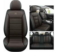 MYHAZCVD Universal Leather Car Seat Covers for Vw Volkswagen Passat Cc/Passat B4/Passat Estate B4/Passat Variant B4/Passat B5,5-seater Accessories Black and brown