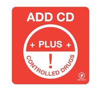 MyHealth 500 Prescription Alert Labels - ADD CD + Plus + - 38mm x 38mm