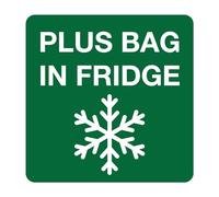 MyHealth 500 Prescription Alert Labels - Plus Bag in Fridge - 38mm x 38mm