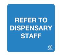 MyHealth 500 Prescription Alert Labels - Refer to Dispensary Staff - 38mm x 38mm