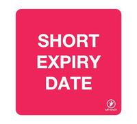 MyHealth 500 Prescription Alert Labels - Short Expiry Date - 38mm x 38mm