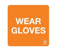 MyHealth 500 Prescription Alert Labels - WEAR Gloves - 38mm x 38mm