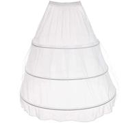 Myhengt Women 3 Circle Adjustable White A-line Skirt Dance Princess Underskirt Wedding Dress Underskirt