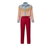 MyheroCos Marty McFly Cosplay Costume Adult Men Cowboy Shirt Pants Outfits Halloween Suit (XXL)