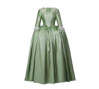 MyheroCos Women's Hamilton Elizabeth Schuyler Dress Gown Musical Hamilton Cosplay Costume Green-XL