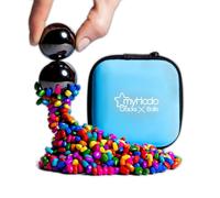 myHodo Crack Magnets Bundle | 2X Extra Strong Magnetic Balls (33mm) & 550+ Colorful Magnetic Stones (5-7mm) | Sensory Magnet Toy Set for ASMR, Stress Relief & Creativity | Anti-Stress Gift | ADHD Aid