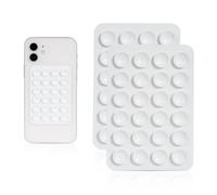 MYHOGOOD 2 Pcs Silicone Suction Phone Case, Non Slip Phone Holder with 24 Suction Cups, White Suction Pad for Selfies and Tiktok Videos