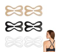 MYHOGOOD 6Pcs Racer Back Bra Clip, Non Slip Bra Strap Clips for Back, Women's Bra Clips for Racer Back, Cross Back Clips Buckles Conceal Straps Clips for Bikini, Activewear, Shirts, Sports Bras