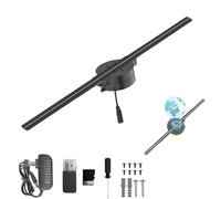 MyHoloScreen - Bring Your Imagination to Life in 3D, My Holo Screen with WiFi, Bluetooth, APP, 3D Hologram Fan Projector for Business Store Signs,Bar,Party,Halloween,Stage Lights