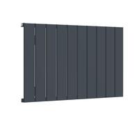 MYHOMEWARE 1022mm x 600mm Single Aluminium Panel Radiator in Anthracite Grey - Model Lena - Wall-mounted