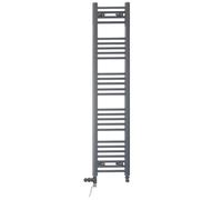 Myhomeware 300 X 1400 mm Anthracite Grey Dual Fuel Electric Radiator Bathroom Towel Rail Radiator With Standard Electric Element