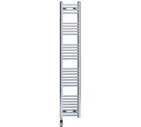 Myhomeware 300 X 1700 mm Chrome Electric Bathroom Towel Rail Radiator Heater With Af Thermostatic Electric Element Pre-Filled
