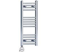 Myhomeware 300 X 800 mm Chrome Electric Bathroom Heated Towel Rail Thermostatic Warmer Radiator Precise Control Terma Moa Element