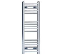 Myhomeware 300mm Wide Straight Chrome Bathroom Towel Rail Radiator For Central Heating Designer UK (300 x 900mm)