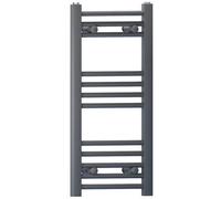 Myhomeware 300mm X 700mm Anthracite Grey Heated Bathroom Towel Rail Radiator For Central Heating Elegant Designer In Uk