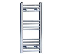 Myhomeware 300mm X 700mm Straight Chrome Bathroom Towel Rail Radiator For Central Heating Designer Uk