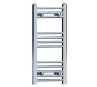 MYHOMEWARE 300mm x 700mm Straight Chrome Bathroom Towel Rail Radiator For Central Heating Designer UK