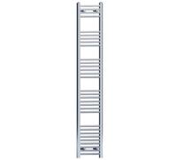 Myhomeware 350 mm X 1800 mm Straight Chrome Heated Bathroom Towel Rail Radiator For Central Heating Designer