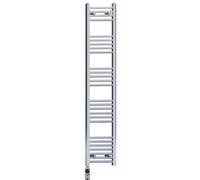Myhomeware 350 X 1500mm Chrome Electric Bathroom Towel Rail Radiator Heater With Af Thermostatic Electric Element Pre-Filled