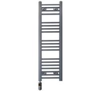 Myhomeware 400 X 1000 mm Anthracite Grey Electric Bathroom Towel Rail Radiator Heater With Af Thermostatic Electric Element Pre-Filled
