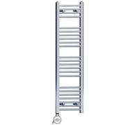 Myhomeware 400 X 1200 mm Chrome Electric Bathroom Heated Towel Rail Thermostatic Warmer Radiator Precise Control Terma Moa Element
