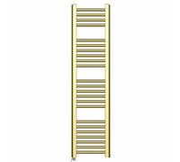Myhomeware 400 X 1200 mm Gold Electric Bathroom Towel Rail Radiator With Manual Electric Element Pre-Filled Standard Element
