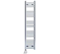 Myhomeware 400 X 1400 mm Chrome Electric Bathroom Heated Towel Rail Thermostatic Warmer Radiator Precise Control Terma Moa Element