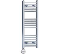 Myhomeware 400 X 900 mm Chrome Electric Bathroom Heated Towel Rail Thermostatic Warmer Radiator Precise Control Terma Moa Element