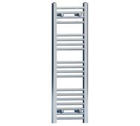 MYHOMEWARE 400mm x 1000mm Chrome Heated Bathroom Towel Rail Radiator For Central Heating Elegant Designer UK