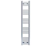 Myhomeware 400mm X 1600mm Chrome Straight Heated Bathroom Towel Rail Radiator For Central Heating Elegant Designer Uk