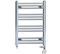 Myhomeware 400mm X 700mm Chrome Dual Fuel Bathroom Heated Towel Rail Thermostatic Radiator Precise Control Terma Moa Element Stock Clearance